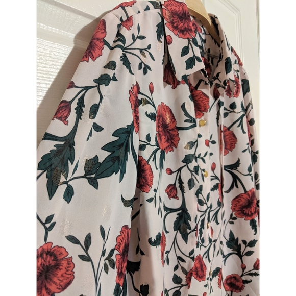 Ivanka Trump floral button down blouse - Picture 3 of 8